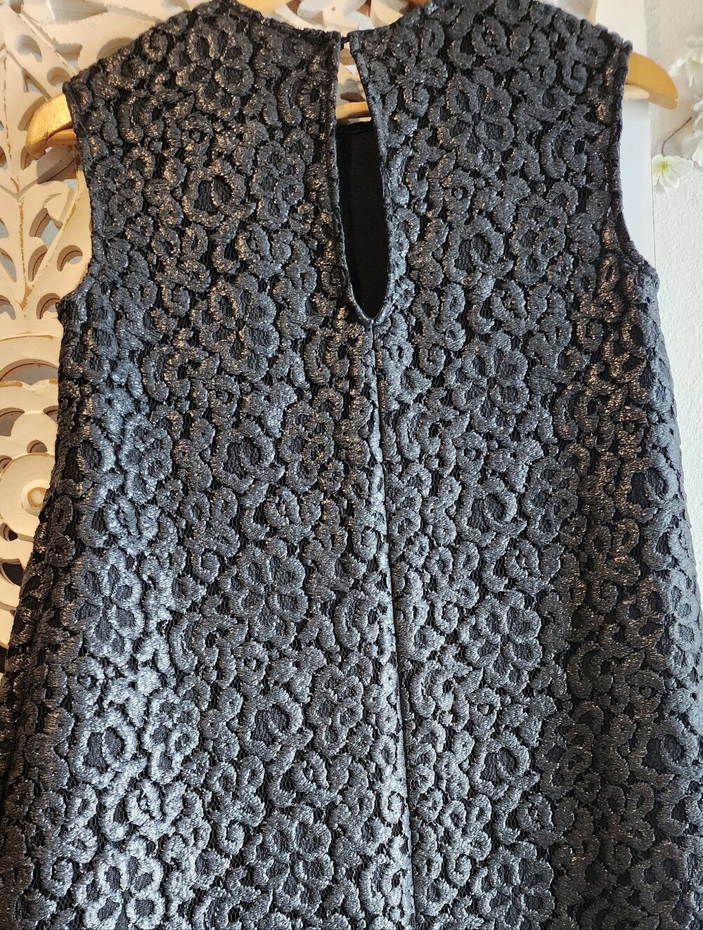 MSGM A-LINE MINI DRESS SLEVELESS CREW NECK EMBROIDERY DESING MADE IN ITALY Sz 40 - Picture 15 of 16